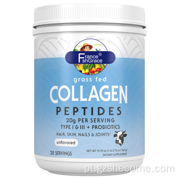 Peptídeos de colágeno de colágeno aprimorado de colágeno pó